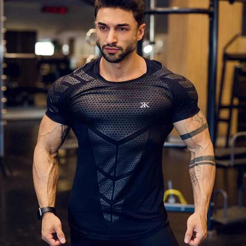 Camisa Masculina Fitness T-Shirt  Secagem Rápida