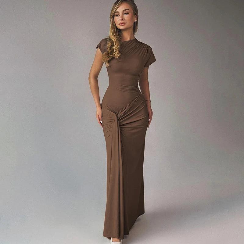 Vestido Longo Feminino Slim Fit Mozision