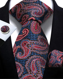 Gravata Masculina Paisley Jacquard | Elegância e Estilo