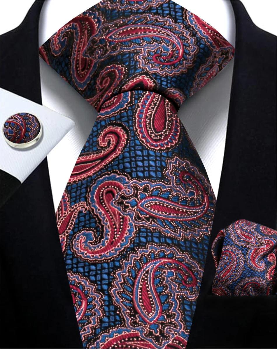Gravata Masculina Paisley Jacquard | Elegância e Estilo