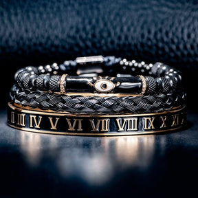 Pulseira Masculina de Luxo Olho Grego