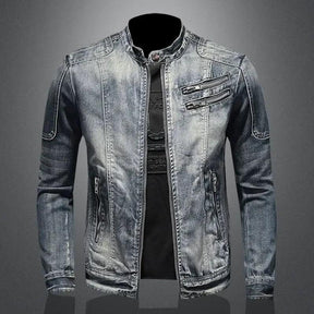 Jaqueta Masculina Jeans Gola Alta