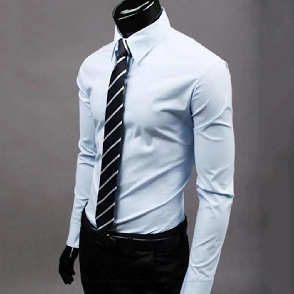 Camisa Masculina Anti-Rugas de Algodão | Elegância e Conforto