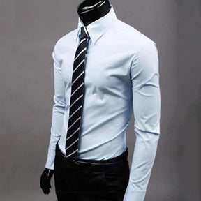 Camisa Masculina Anti-Rugas de Algodão | Elegância e Conforto