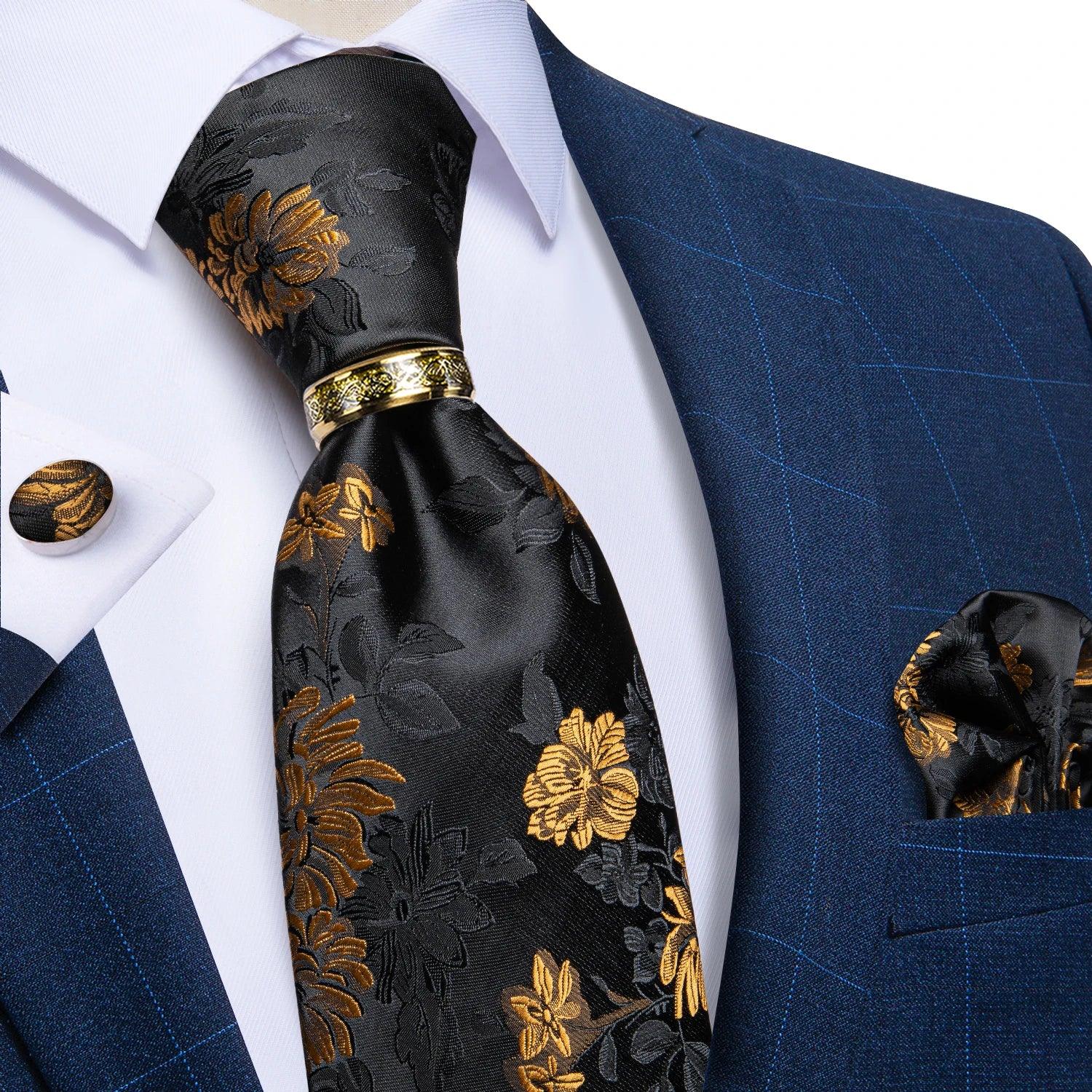 Gravata Masculina Floral 8cm – Elegante em Poliéster Premium