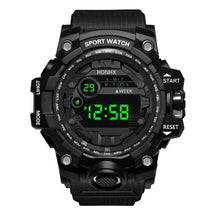 YIKAZE-Relógio desportivo militar preto masculino, relógios digitais, impermeável, contagem regressiva, data, LED, relógio de pulso eletrônico, relógio, Y12