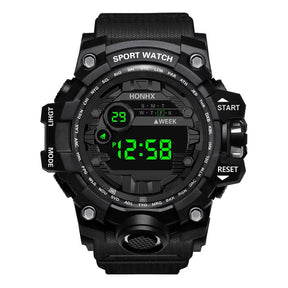 YIKAZE-Relógio desportivo militar preto masculino, relógios digitais, impermeável, contagem regressiva, data, LED, relógio de pulso eletrônico, relógio, Y12