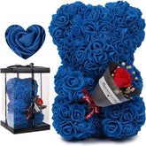 Urso de Rosas com Buquê 24cm – Presente Romântico Criativo