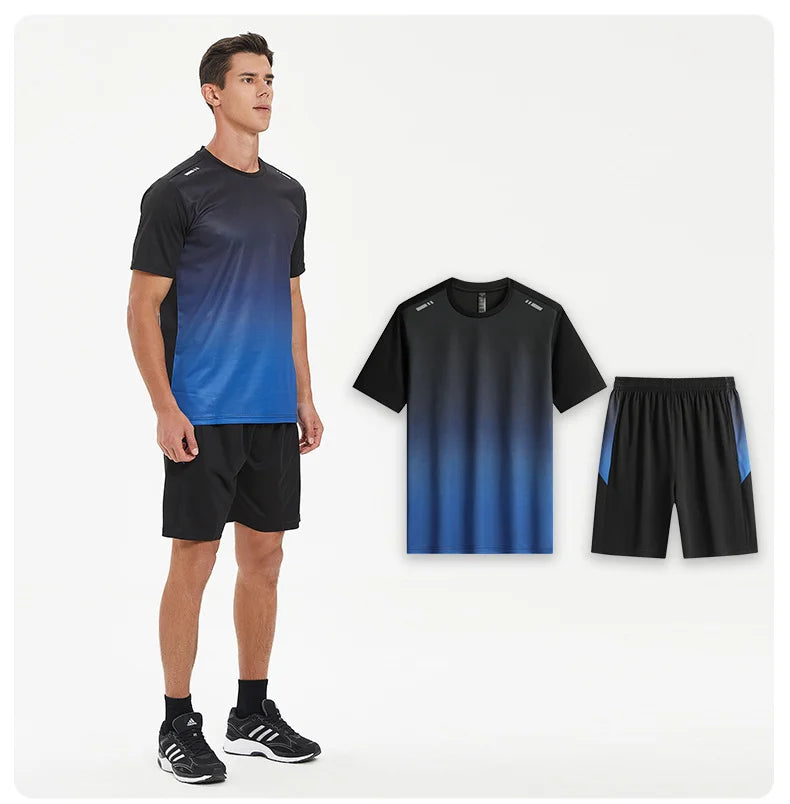 Conjunto Masculino Esportiva Seda Gelo Secagem Rápida