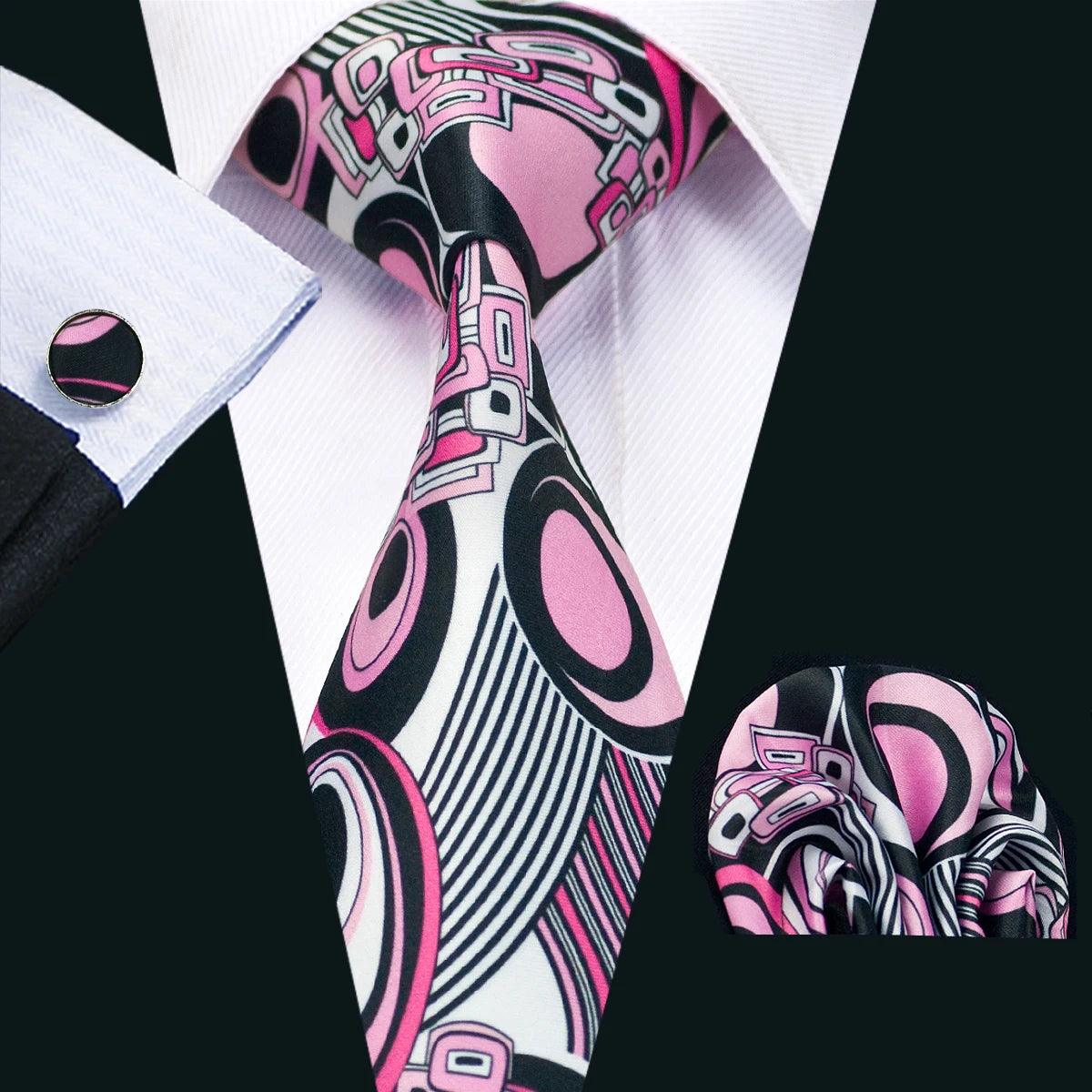 Gravata de Seda com Estampa Dourada Barry.Wang - Elegância Atemporal