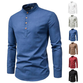 Camisa Masculina de Linho Algodão Oversized | Conforto e Estilo