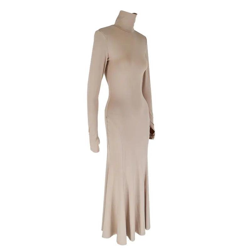 Vestido Feminino Elegante Sem Costas