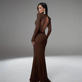 Vestido Feminino Elegante Sem Costas