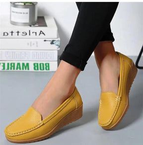 Mocassins Feminino Confortáveis em Couro Genuíno