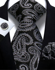 Gravata Masculina Paisley Jacquard | Elegância e Estilo