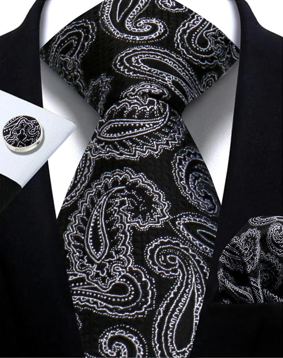 Gravata Masculina Paisley Jacquard | Elegância e Estilo