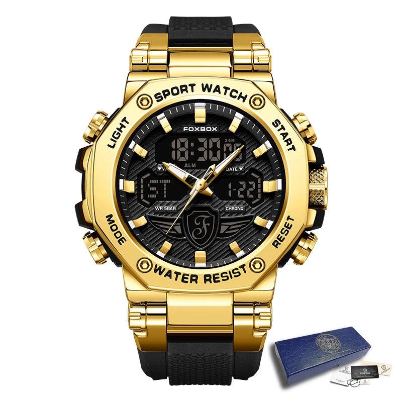 Relógio Masculino Militar Foxbox À Prova d'Água e Luminoso
