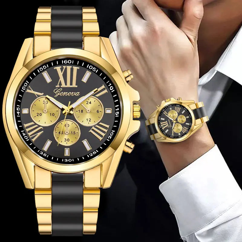 Relógio Masculino de Luxo Golden Ouro