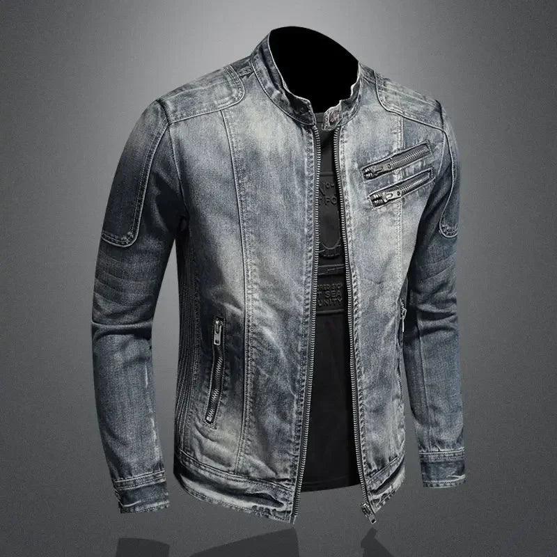 Jaqueta Masculina Jeans Gola Alta