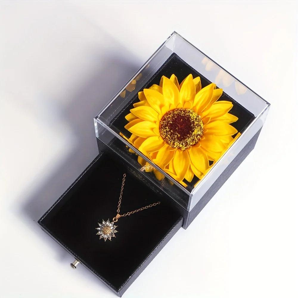 Colar Feminino Girassol com Pingente - Amor e Lealdade