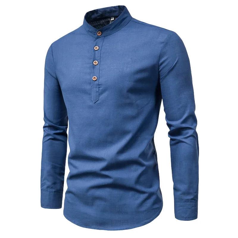 Camisa Masculina de Linho Algodão Oversized | Conforto e Estilo