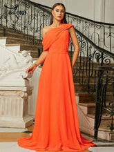 Vestido Assimétrico Laranja Missord - Elegância e Exclusividade