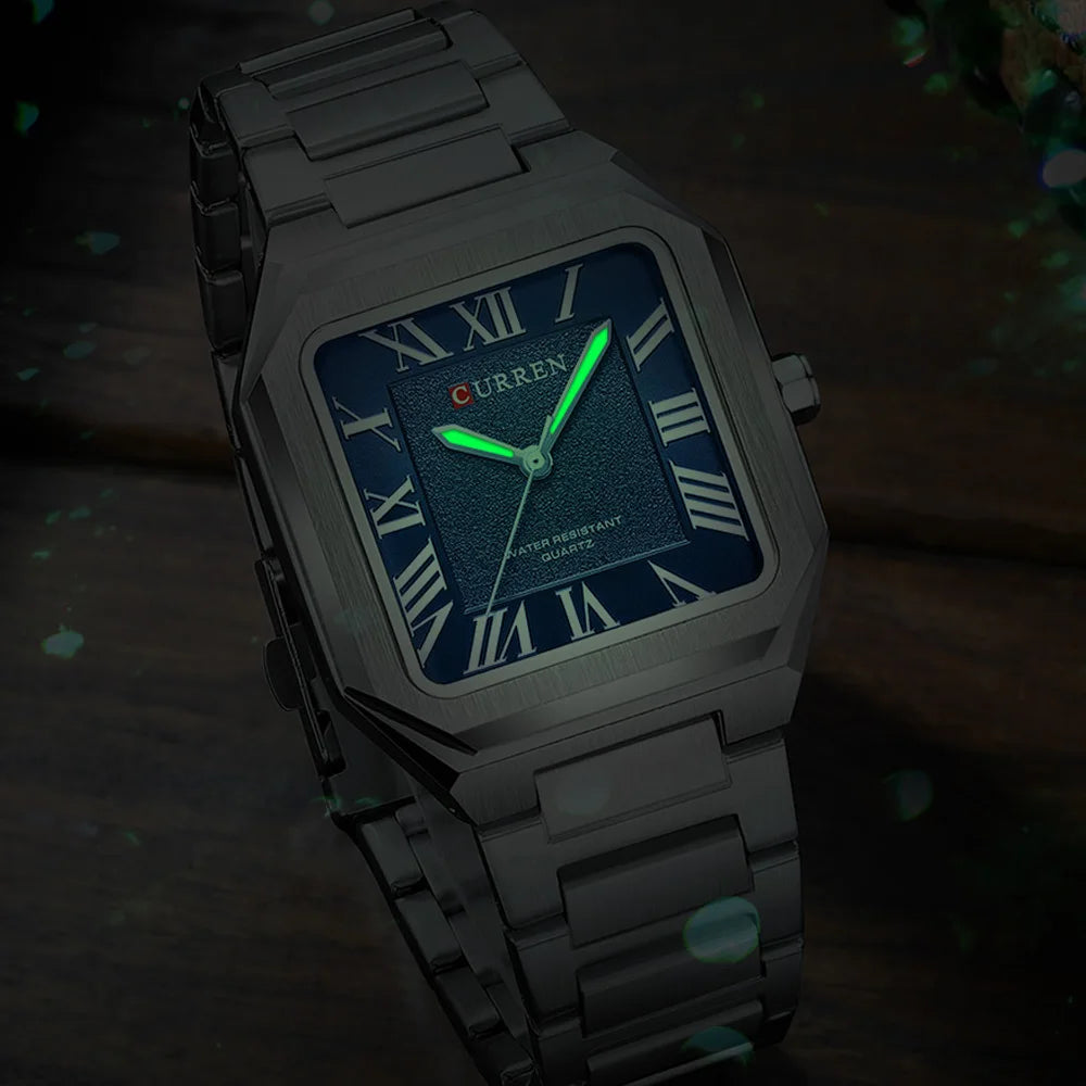 Relógio de Pulso Masculino Social de Quartzo com Pulseira de Aço