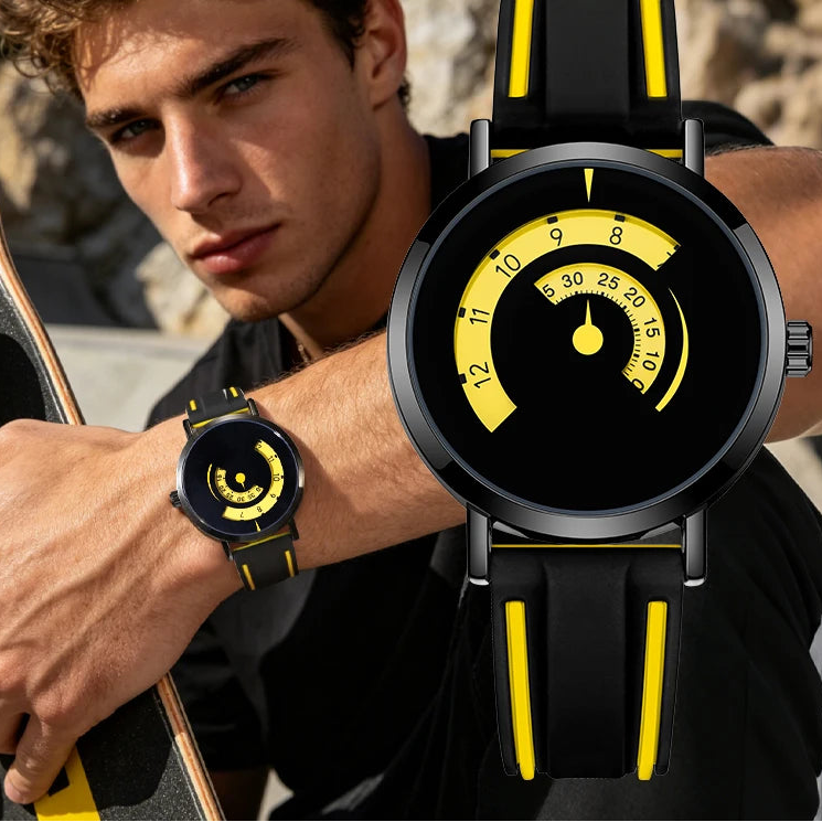 Relógio Masculino Casual com Design Criativo