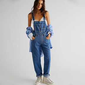 Macacão Jeans Feminino 