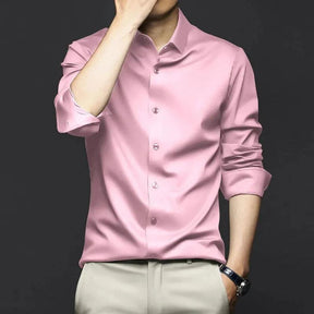 Camisa Masculina Slim Fit Antirrugas Manga Longa