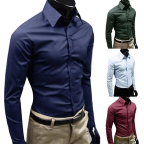 Camisa Masculina Anti-Rugas de Algodão | Elegância e Conforto