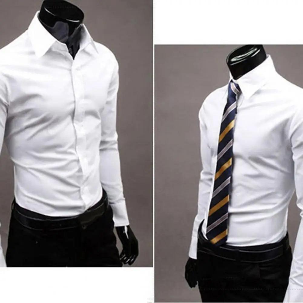 Camisa Masculina Anti-Rugas de Algodão | Elegância e Conforto