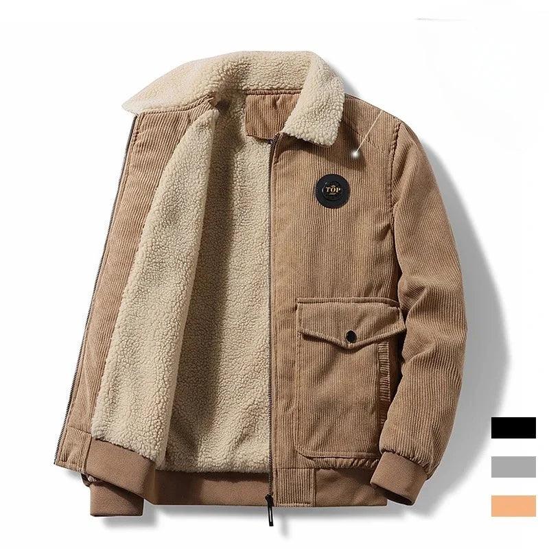 Jaqueta Masculina de Veludo Casual