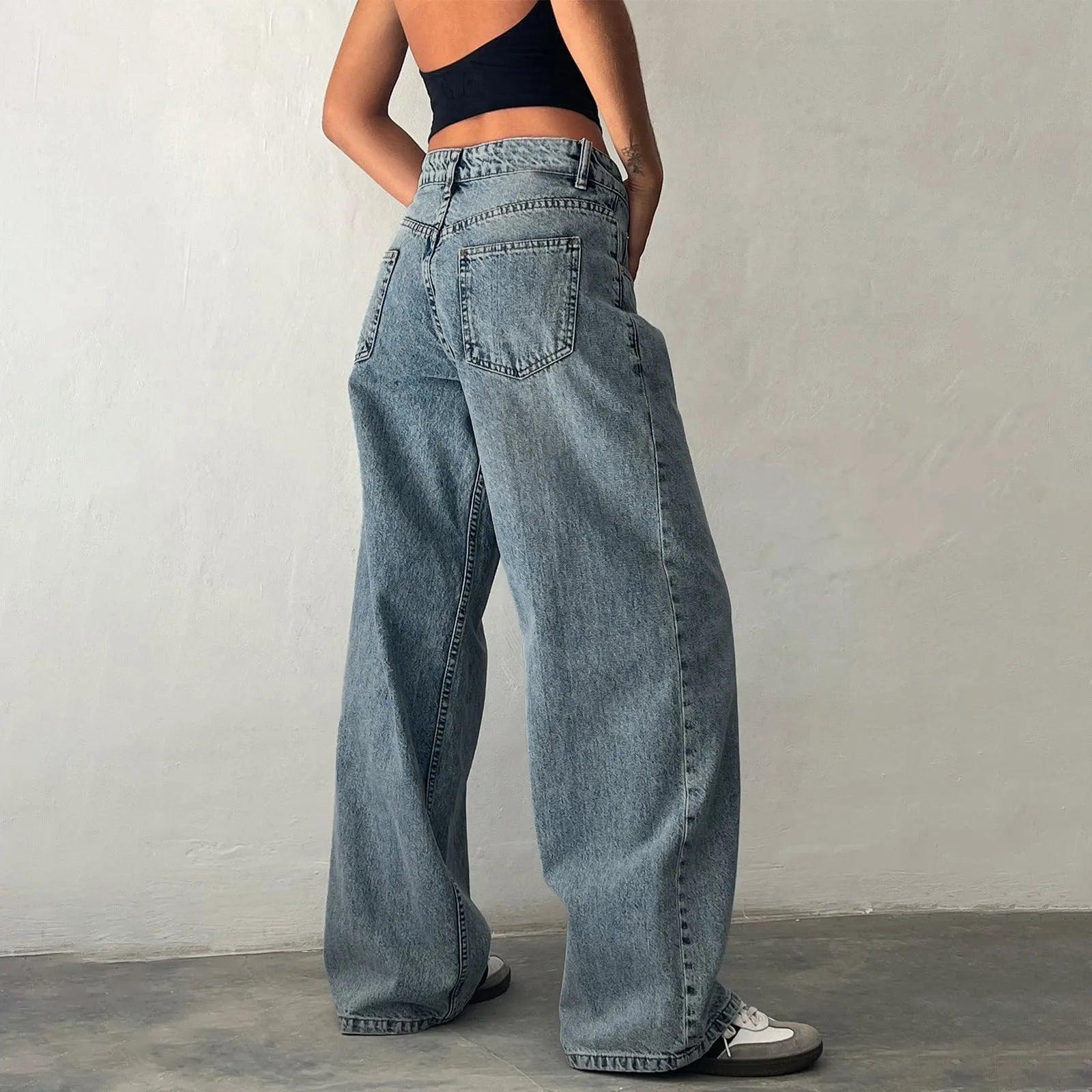 Calça Feminina Jeans Baggy