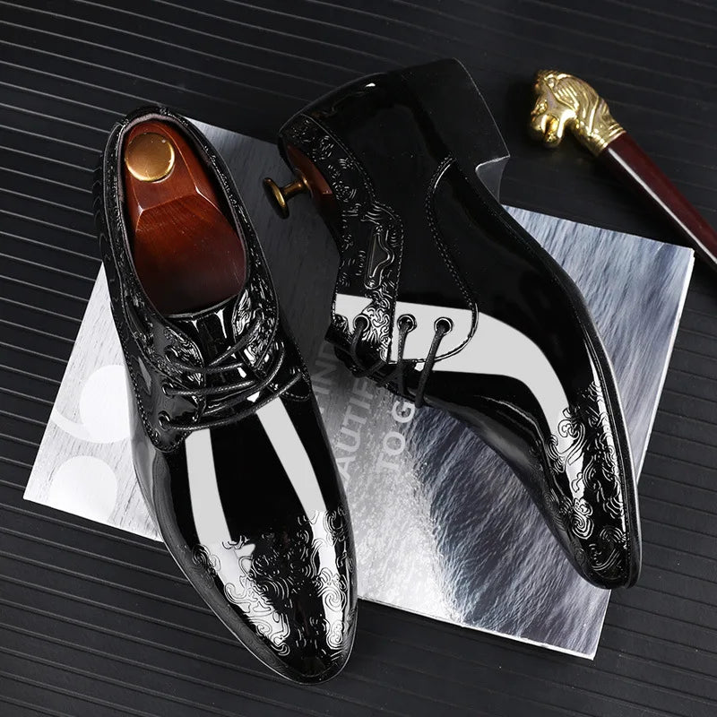 Sapato Social Masculino Brogue Brilhante