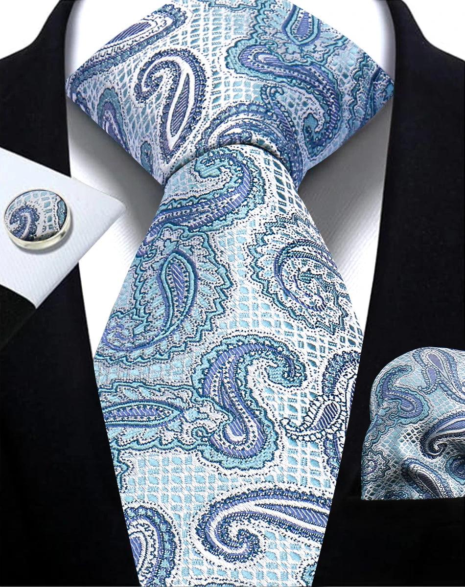 Gravata Masculina Paisley Jacquard | Elegância e Estilo