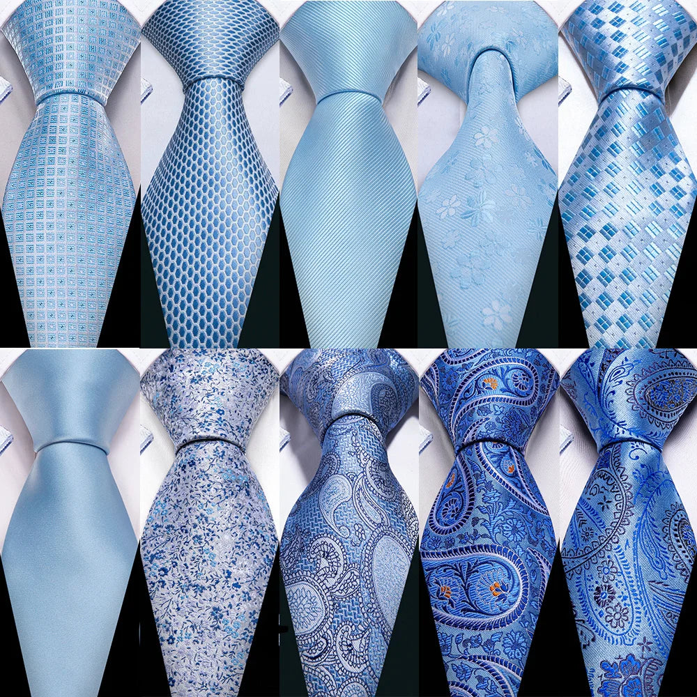 Gravata Masculina Clássico Azul com Acessórios