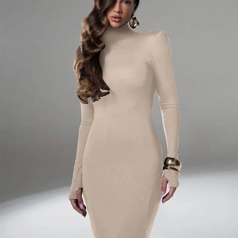 Vestido Feminino Elegante Sem Costas