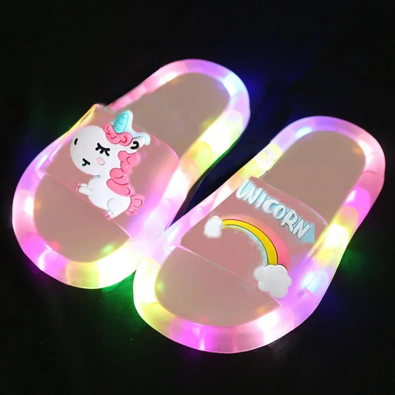 Sandália Infantil Unicórnio de LED