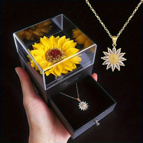 Colar Feminino Girassol com Pingente - Amor e Lealdade