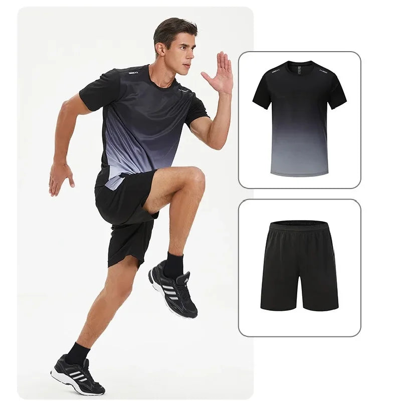 Conjunto Masculino Esportiva Seda Gelo Secagem Rápida