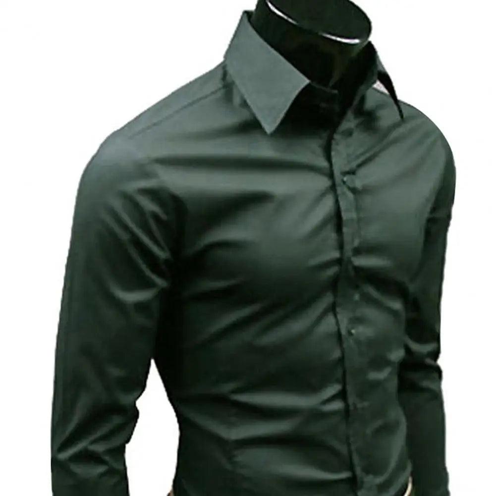 Camisa Masculina Anti-Rugas de Algodão | Elegância e Conforto