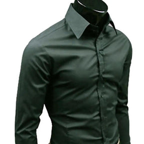 Camisa Masculina Anti-Rugas de Algodão | Elegância e Conforto