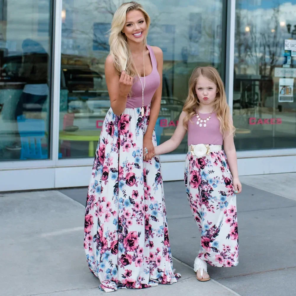 Vestido Longo Tal Mãe e Tal Filha Floral Bruna