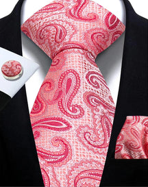 Gravata Masculina Paisley Jacquard | Elegância e Estilo