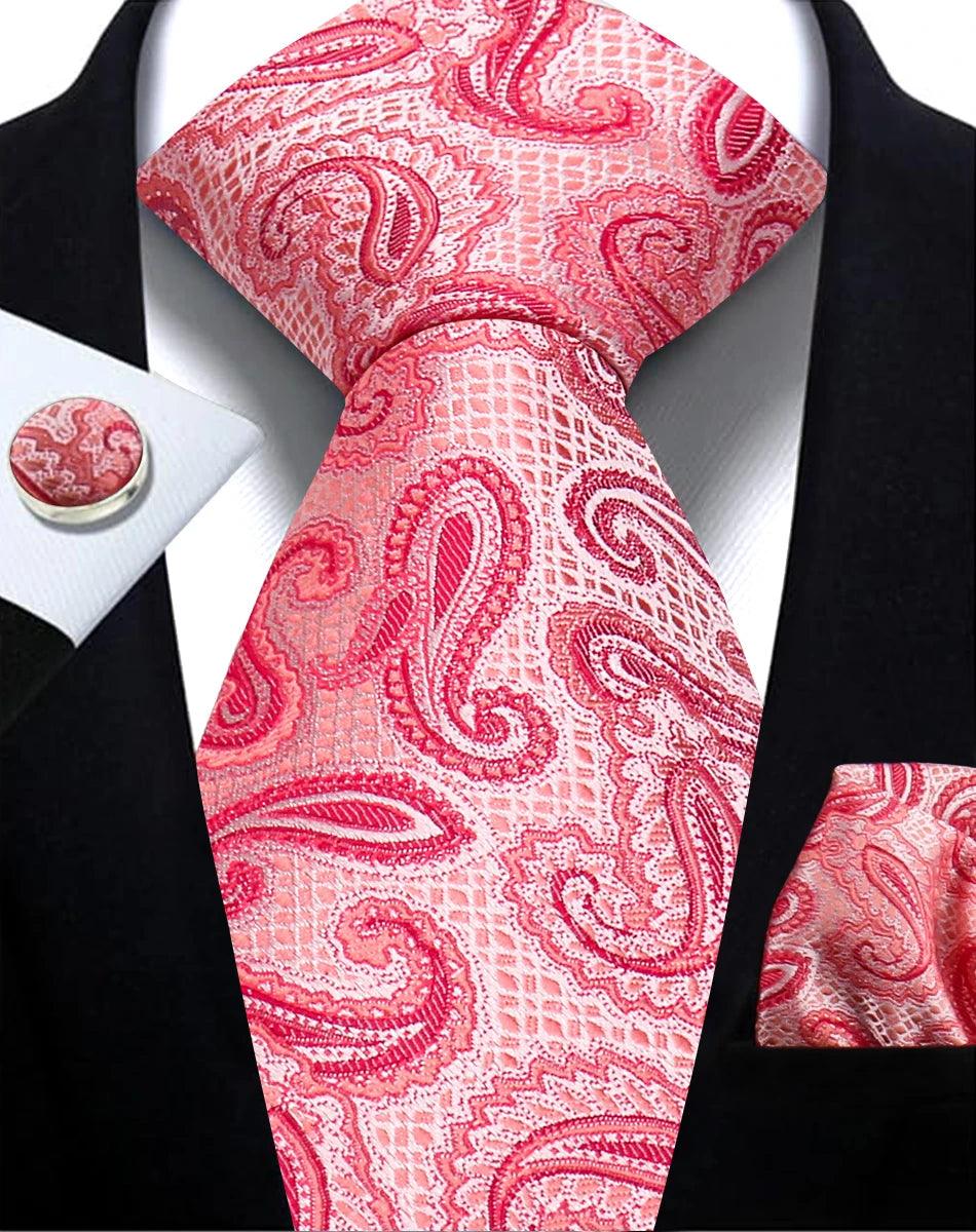 Gravata Masculina Paisley Jacquard | Elegância e Estilo