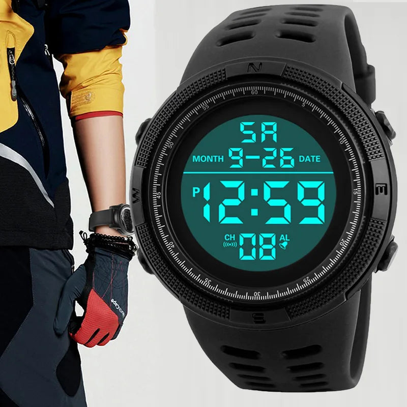 Relógio Masculino Esportivo Digital com Mostrador Grande