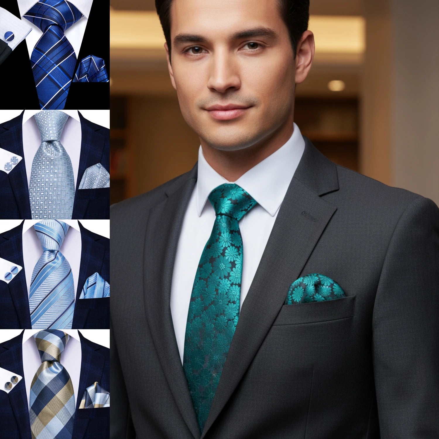 Kit de Gravata Masculino Siciliano