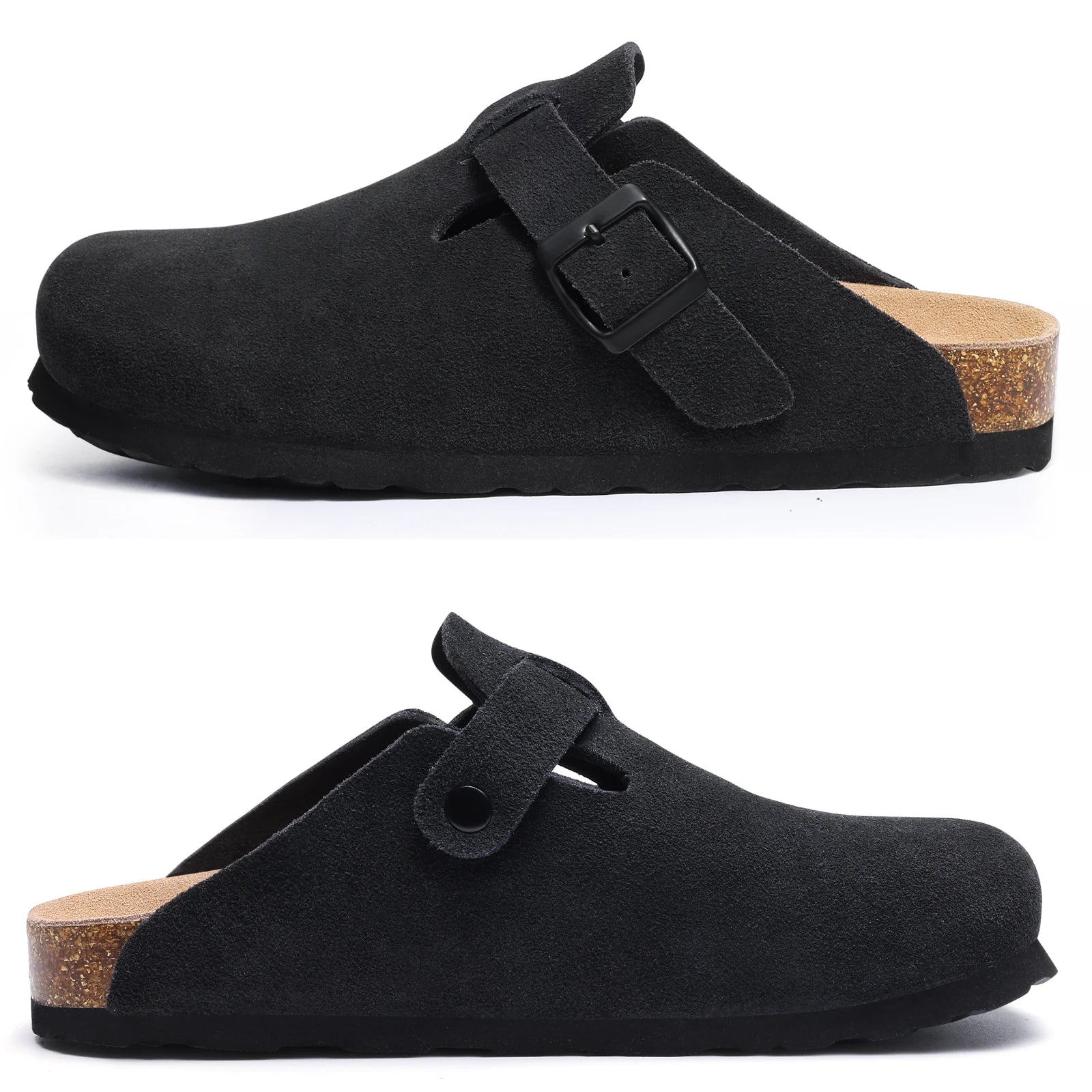 Sandália Masculina Mule de Camurça Antiderrapante