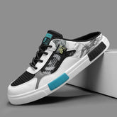 Sandália Masculina de Luxo de Couro Sintético